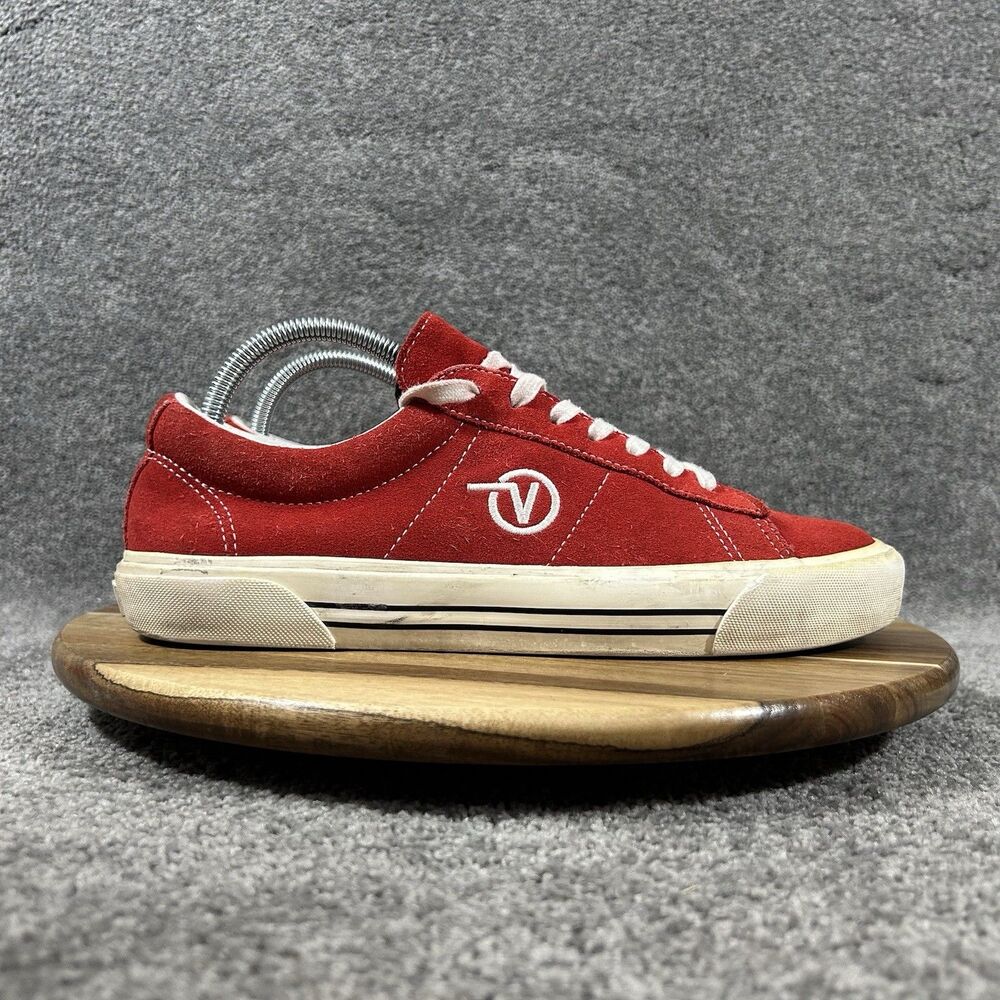 Vans Sid DX Anaheim Factory Men’s Size 9 Red Suede Athletic Skate Shoes Used